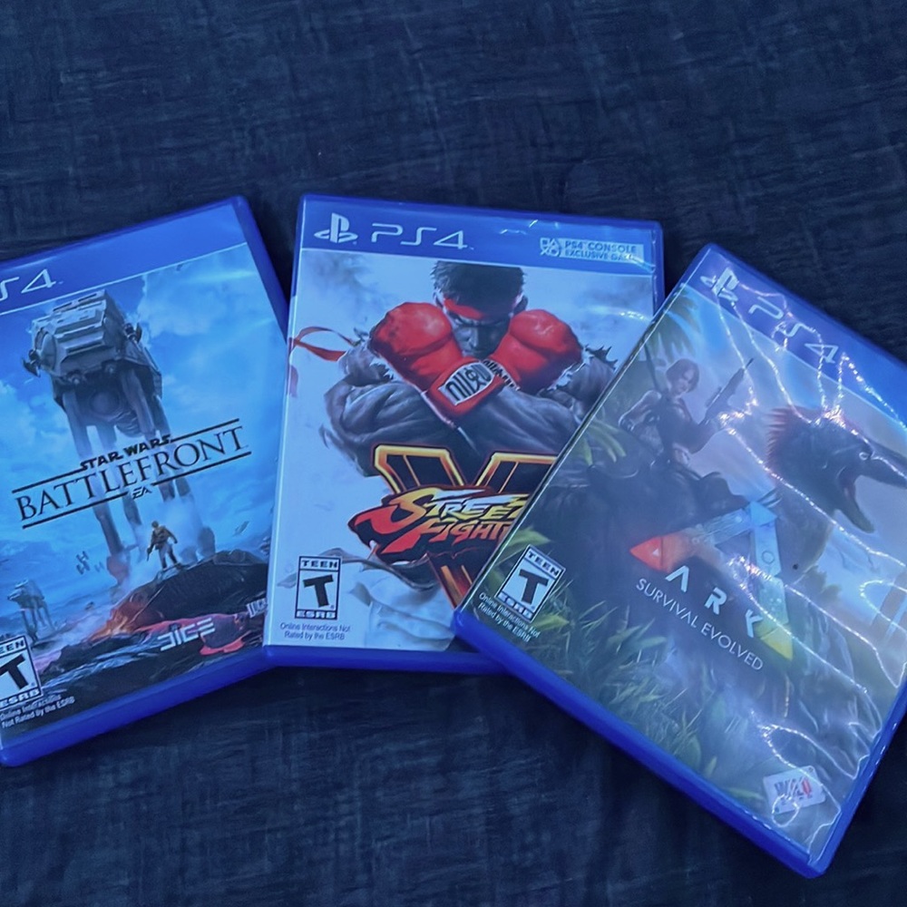 Star Wars Battlefront | Ark Survival Evolved | Street Fighter V PS4
